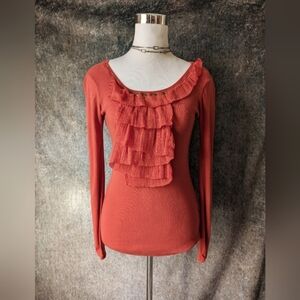 Linq Fine Ruffle Blouse Top